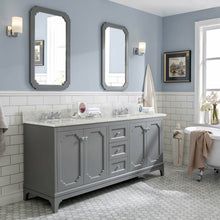 Load image into Gallery viewer, Water Creation Queen 72-Inch Double Sink Carrara White Marble Vanity In Cashmere Grey- Water Creation
