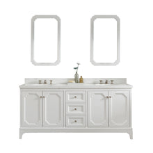 Load image into Gallery viewer, Water Creation Queen 72-Inch Double Sink Quartz Carrara Vanity In Pure White  With F2-0012-05-TL Lavatory Faucet(s)- Water Creation