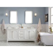 Load image into Gallery viewer, Water Creation Queen 72-Inch Double Sink Quartz Carrara Vanity In Pure White- Water Creation