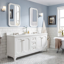 Load image into Gallery viewer, Water Creation Queen 72-Inch Double Sink Quartz Carrara Vanity In Pure White- Water Creation