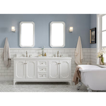 Load image into Gallery viewer, Water Creation Queen 72-Inch Double Sink Quartz Carrara Vanity In Pure White- Water Creation
