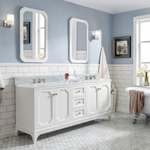 Load image into Gallery viewer, Water Creation Queen 72-Inch Double Sink Carrara White Marble Vanity In Pure White- Water Creation