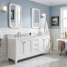 Load image into Gallery viewer, Water Creation Queen 72-Inch Double Sink Carrara White Marble Vanity In Pure White- Water Creation