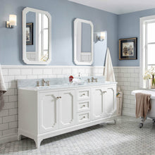 Load image into Gallery viewer, Water Creation Queen 72-Inch Double Sink Carrara White Marble Vanity In Pure White- Water Creation