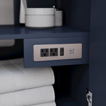 Load image into Gallery viewer, Wyndham Icon 30 Inch Single Bathroom Vanity in Dark Blue, No Countertop, No Sink, Brushed Nickel Trim- Wyndham