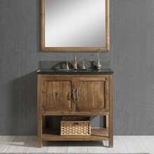 Load image into Gallery viewer, Austin 36&quot; Bathroom Vanity Base Built With Reclaimed Wood in Walnut Finish- Design Element Bath Kitchen