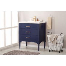 Load image into Gallery viewer, Mason 30&quot; Single Sink Vanity - Blue- Design Element Bath Kitchen
