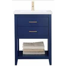 Load image into Gallery viewer, Cara 24&quot; Single Sink Vanity - Blue- Design Element Bath Kitchen