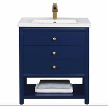 Load image into Gallery viewer, Logan 30&quot; Single Sink Vanity - Blue- Design Element Bath Kitchen