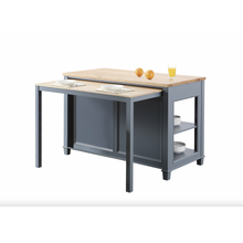 Load image into Gallery viewer, Medley 54 In. Kitchen Island With Slide Out Table - Gray- Design Element Bath Kitchen
