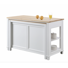 Load image into Gallery viewer, Medley 54 In. Kitchen Island With Slide Out Table - White- Design Element Bath Kitchen