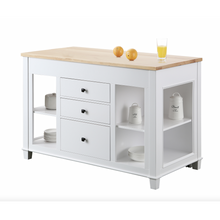 Load image into Gallery viewer, Medley 54 In. Kitchen Island With Slide Out Table - White- Design Element Bath Kitchen
