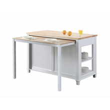 Load image into Gallery viewer, Medley 54 In. Kitchen Island With Slide Out Table - White- Design Element Bath Kitchen