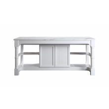 Load image into Gallery viewer, Monterey 80 In. Kitchen Island - White Quartz - White- Design Element Bath Kitchen