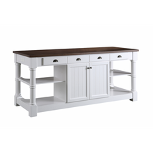 Load image into Gallery viewer, Monterey 80 In. Kitchen Island - Espresso Finish - White- Design Element Bath Kitchen