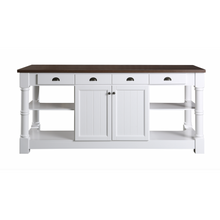 Load image into Gallery viewer, Monterey 80 In. Kitchen Island - Espresso Finish - White- Design Element Bath Kitchen