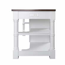 Load image into Gallery viewer, Monterey 80 In. Kitchen Island - Espresso Finish - White- Design Element Bath Kitchen