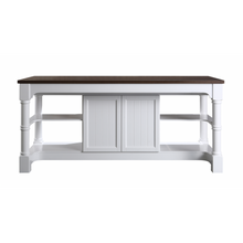 Load image into Gallery viewer, Monterey 80 In. Kitchen Island - Espresso Finish - White- Design Element Bath Kitchen