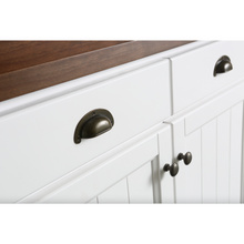 Load image into Gallery viewer, Monterey 80 In. Kitchen Island - Espresso Finish - White- Design Element Bath Kitchen