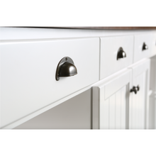 Load image into Gallery viewer, Monterey 80 In. Kitchen Island - Espresso Finish - White- Design Element Bath Kitchen