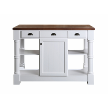 Load image into Gallery viewer, Monterey 52 In. Kitchen Island - Dark Walnut Finish - White- Design Element Bath Kitchen