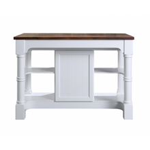 Load image into Gallery viewer, Monterey 52 In. Kitchen Island - Dark Walnut Finish - White- Design Element Bath Kitchen