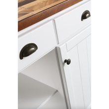 Load image into Gallery viewer, Monterey 52 In. Kitchen Island - Dark Walnut Finish - White- Design Element Bath Kitchen