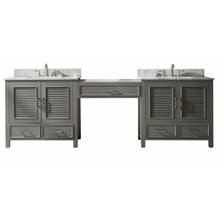 Load image into Gallery viewer, Estate 102&quot; Double Sink Bathroom Vanity Modular Set - Gray- Design Element Bath Kitchen