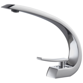 Aqua Arcco Single Lever Modern Bathroom Vanity Faucet - Chrome - Vanity Grace Store - Kubebath