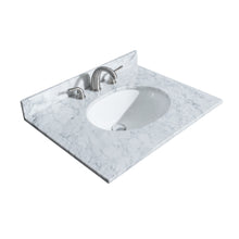 Load image into Gallery viewer, Wyndham Sheffield 30 Inch Single Bathroom Vanity in Dark Gray, White Carrara Marble Countertop, Undermount Oval Sink, and Medicine Cabinet- Wyndham
