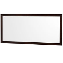 Load image into Gallery viewer, Wyndham Sheffield 80 Inch Double Bathroom Vanity in Espresso, White Cultured Marble Countertop, Undermount Square Sinks, 70 Inch Mirror- Wyndham