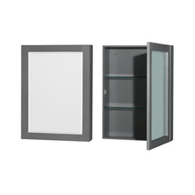Load image into Gallery viewer, Wyndham Sheffield 72 Inch Double Bathroom Vanity in Dark Gray, White Carrara Marble Countertop, Undermount Square Sinks, and Medicine Cabinets- Wyndham