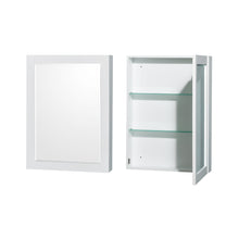 Load image into Gallery viewer, Wyndham Sheffield 80 Inch Double Bathroom Vanity in White, Calacatta Quartz Countertop, Undermount Square Sinks, Medicine Cabinets- Wyndham