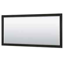 Load image into Gallery viewer, Wyndham Deborah 72 Inch Double Bathroom Vanity in Dark Espresso, White Carrara Marble Countertop, Undermount Oval Sinks, and 70 Inch Mirror- Wyndham