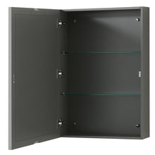 Load image into Gallery viewer, Wyndham Deborah 72 Inch Double Bathroom Vanity in Dark Gray, White Carrara Marble Countertop, Undermount Square Sinks, and Medicine Cabinets- Wyndham