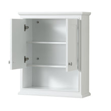Load image into Gallery viewer, Wyndham Deborah Bathroom Wall-Mounted Storage Cabinet in White- Wyndham