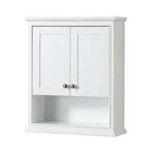 Load image into Gallery viewer, Wyndham Deborah Bathroom Wall-Mounted Storage Cabinet in White- Wyndham