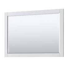 Load image into Gallery viewer, Wyndham Avery 48 Inch Double Bathroom Vanity in White, White Cultured Marble Countertop, Undermount Square Sinks, 46 Inch Mirror, Brushed Gold Trim- Wyndham