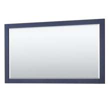 Load image into Gallery viewer, Wyndham Avery 60 Inch Double Bathroom Vanity in Dark Blue, White Carrara Marble Countertop, Undermount Oval Sinks, and 58 Inch Mirror- Wyndham