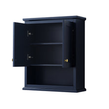 Load image into Gallery viewer, Wyndham Avery Wall-Mounted Bathroom Storage Cabinet in Dark Blue- Wyndham