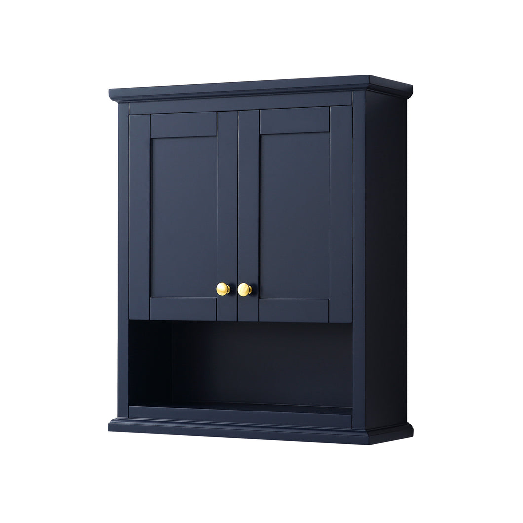 Wyndham Avery Wall-Mounted Bathroom Storage Cabinet in Dark Blue- Wyndham