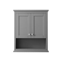 Load image into Gallery viewer, Wyndham Avery Wall-Mounted Bathroom Storage Cabinet in Dark Gray- Wyndham