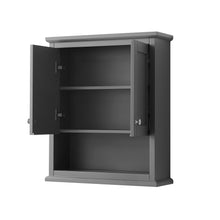 Load image into Gallery viewer, Wyndham Avery Wall-Mounted Bathroom Storage Cabinet in Dark Gray- Wyndham