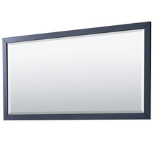 Load image into Gallery viewer, Wyndham Daria 80 Inch Double Bathroom Vanity in Dark Blue, White Carrara Marble Countertop, Undermount Square Sinks, 70 Inch Mirror- Wyndham