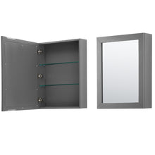 Load image into Gallery viewer, Wyndham Daria 36 Inch Single Bathroom Vanity in Dark Gray, White Carrara Marble Countertop, Undermount Square Sink, and Medicine Cabinet- Wyndham