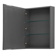 Load image into Gallery viewer, Wyndham Daria 72 Inch Double Bathroom Vanity in Dark Gray, White Carrara Marble Countertop, Undermount Square Sinks, and Medicine Cabinets- Wyndham