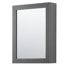 Load image into Gallery viewer, Wyndham Daria 36 Inch Single Bathroom Vanity in Dark Gray, White Carrara Marble Countertop, Undermount Square Sink, and Medicine Cabinet- Wyndham