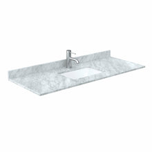 Load image into Gallery viewer, Wyndham Miranda 54 Inch Single Bathroom Vanity in Green, White Carrara Marble Countertop, Undermount Square Sink, Matte Black Trim- Wyndham