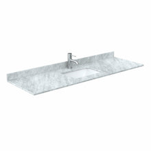 Load image into Gallery viewer, Wyndham Miranda 66 Inch Single Bathroom Vanity in Green, White Carrara Marble Countertop, Undermount Square Sink, Brushed Nickel Trim, 58 Inch Mirror- Wyndham