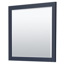 Load image into Gallery viewer, Wyndham Miranda 42 Inch Single Bathroom Vanity in Dark Blue, Light-Vein Carrara Cultured Marble Countertop, Undermount Square Sink, Matte Black Trim, 34 Inch Mirror- Wyndham